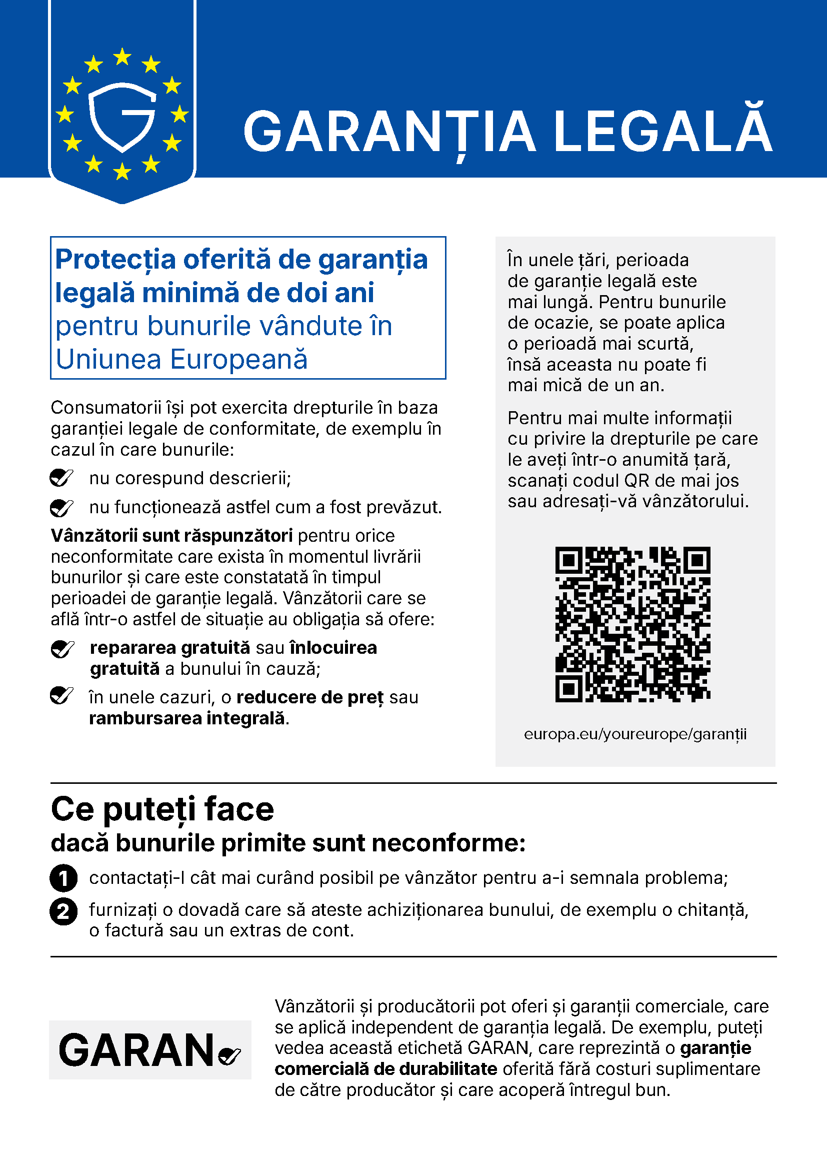 Garanția legală de conformitate